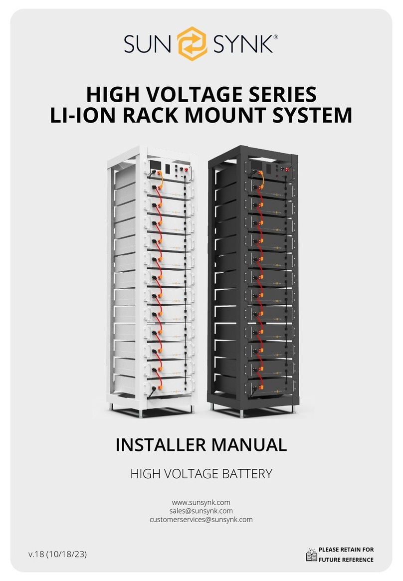SunSynk HV Series Guide de l'utilisateur SunSynk HV Series Guide de l'utilisateur