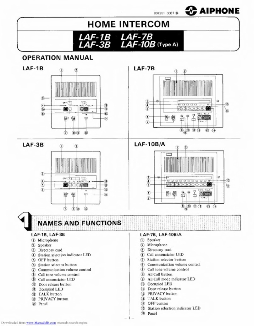 Aiphone LAF-1B Manuel utilisateur