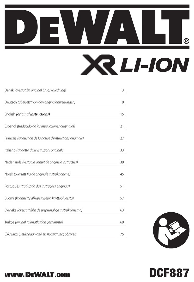 DeWalt DCF887 Manuel utilisateur
