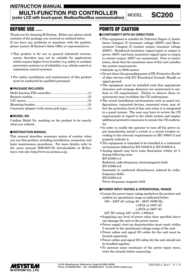 M-system SC200 Series Manuel utilisateur