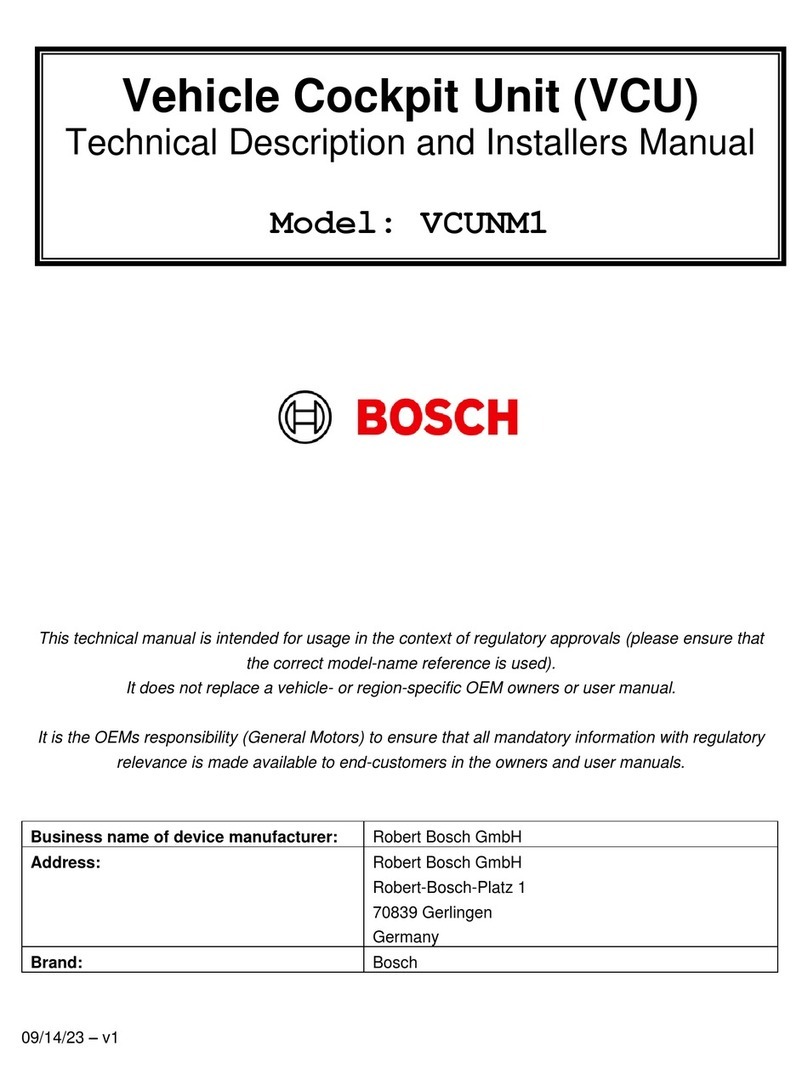 Bosch VCUNM1 Manuel utilisateur