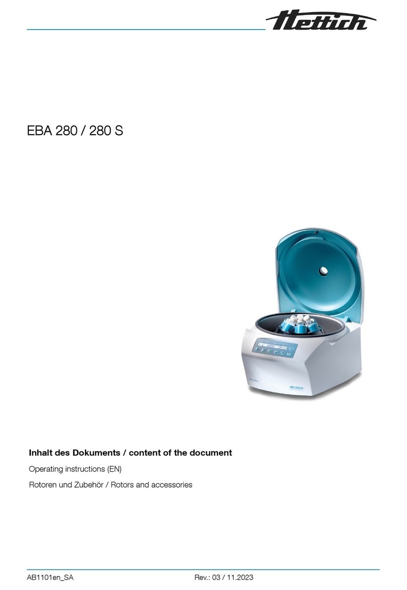 Hettich EBA 280 Manuel utilisateur Hettich EBA 280 Manuel utilisateur