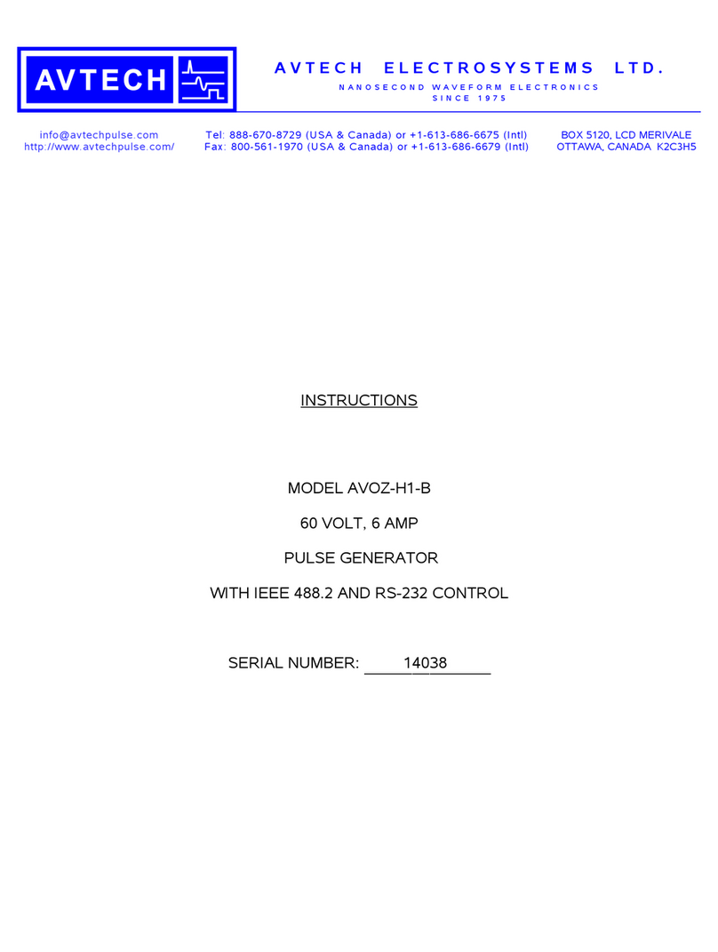 Avtech AVOZ-H1-B Manuel utilisateur