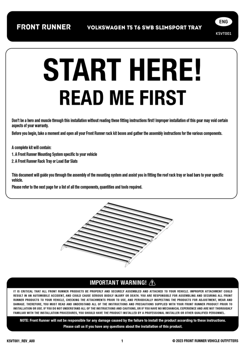 Front Runner KSVT001 Manuel utilisateur
