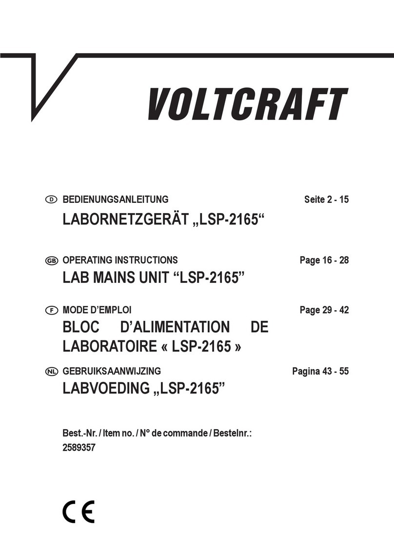 VOLTCRAFT LSP-2165 Manuel utilisateur