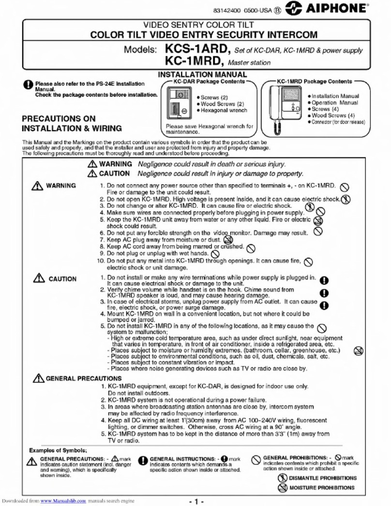 Aiphone KCS-1ARD Manuel utilisateur