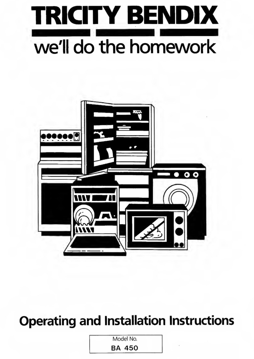 Tricity Bendix BA 450 Manuel utilisateur