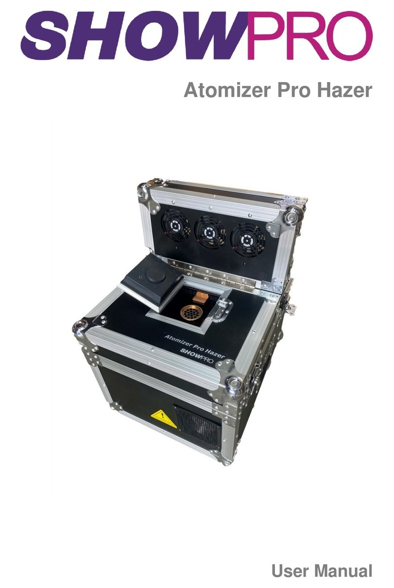 ShowPro Atomizer Pro Hazer Manuel utilisateur ShowPro Atomizer Pro Hazer Manuel utilisateur