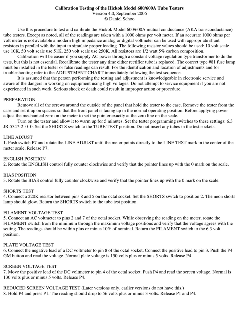 Hickok 600A Manuel utilisateur