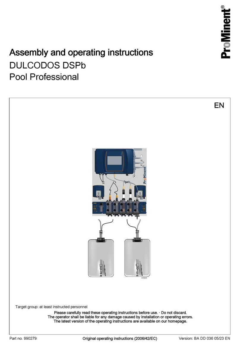 ProMinent DULCODOS DSPb Pool Professional Manuel utilisateur