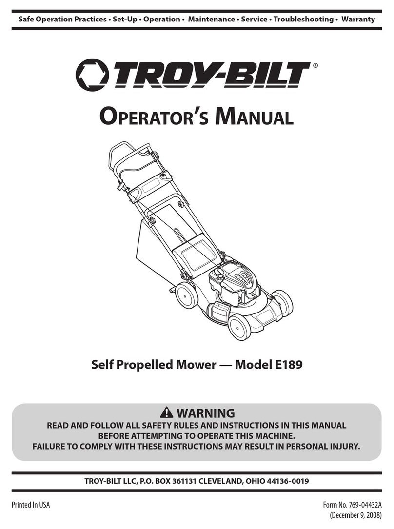 Troy-Bilt E189 Manuel utilisateur