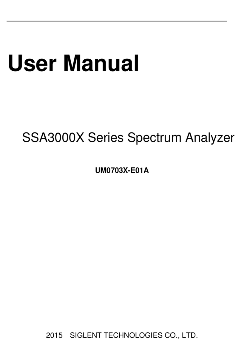 SIGLENT TECHNOLOGIES SSA3032X Manuel utilisateur