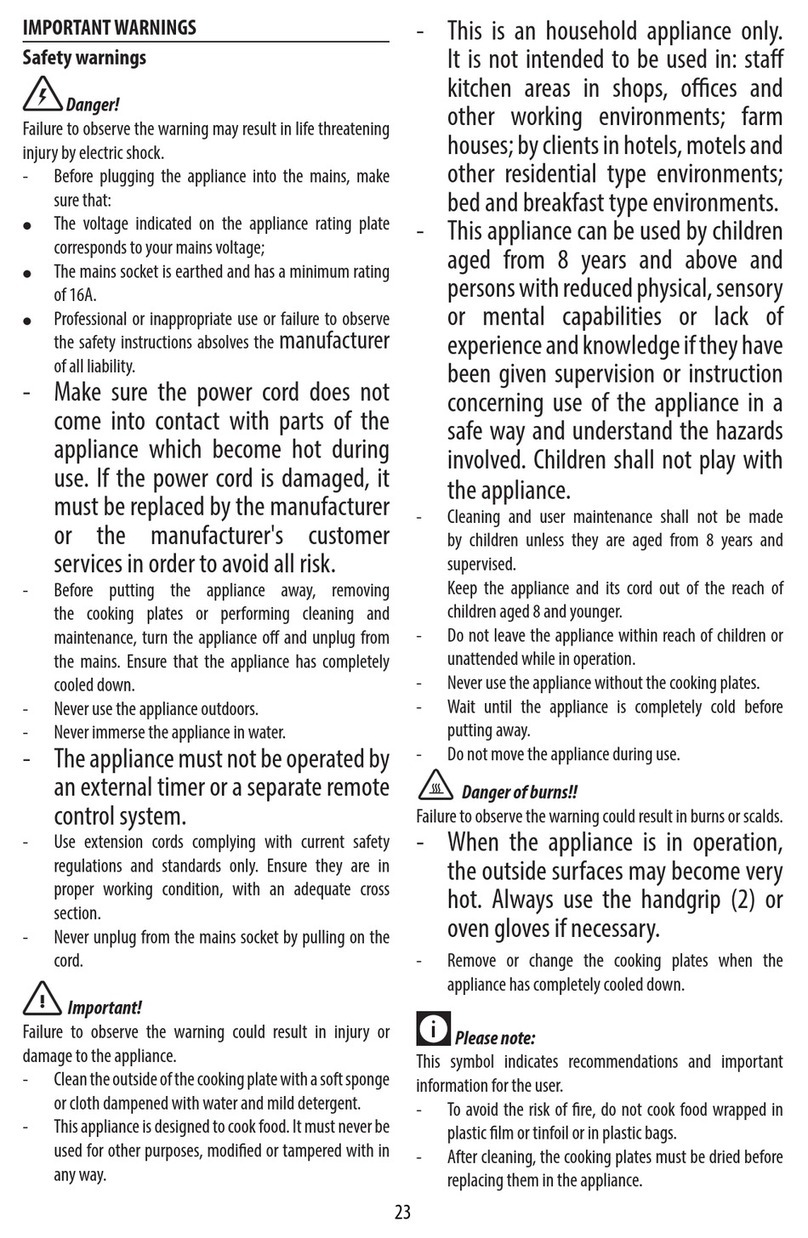 DeLonghi CGH1112D Manuel utilisateur