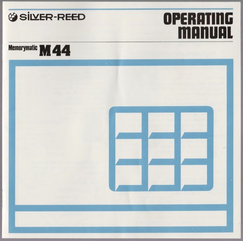 Silver Reed Memorymatic M44 Manuel utilisateur