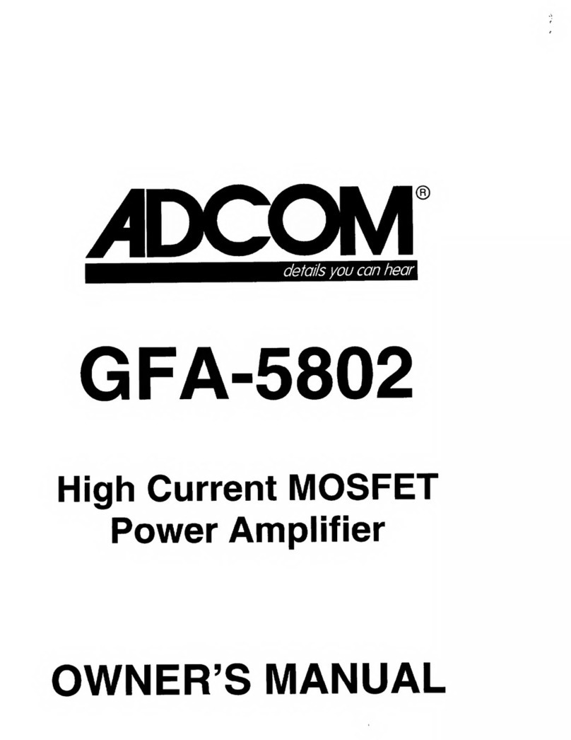 Adcom GFA-5802 Manuel utilisateur