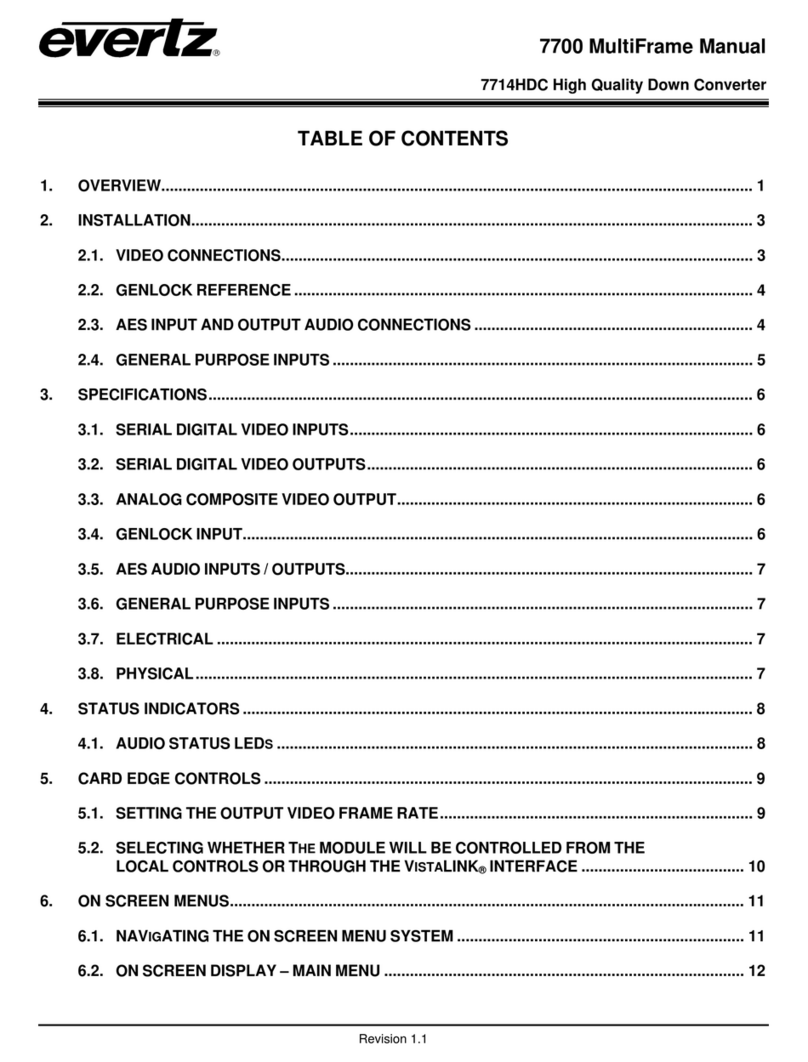 evertz 7700 Series Manuel utilisateur