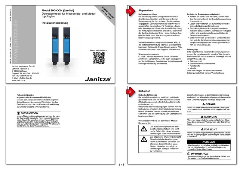 janitza 800-CON Manuel utilisateur