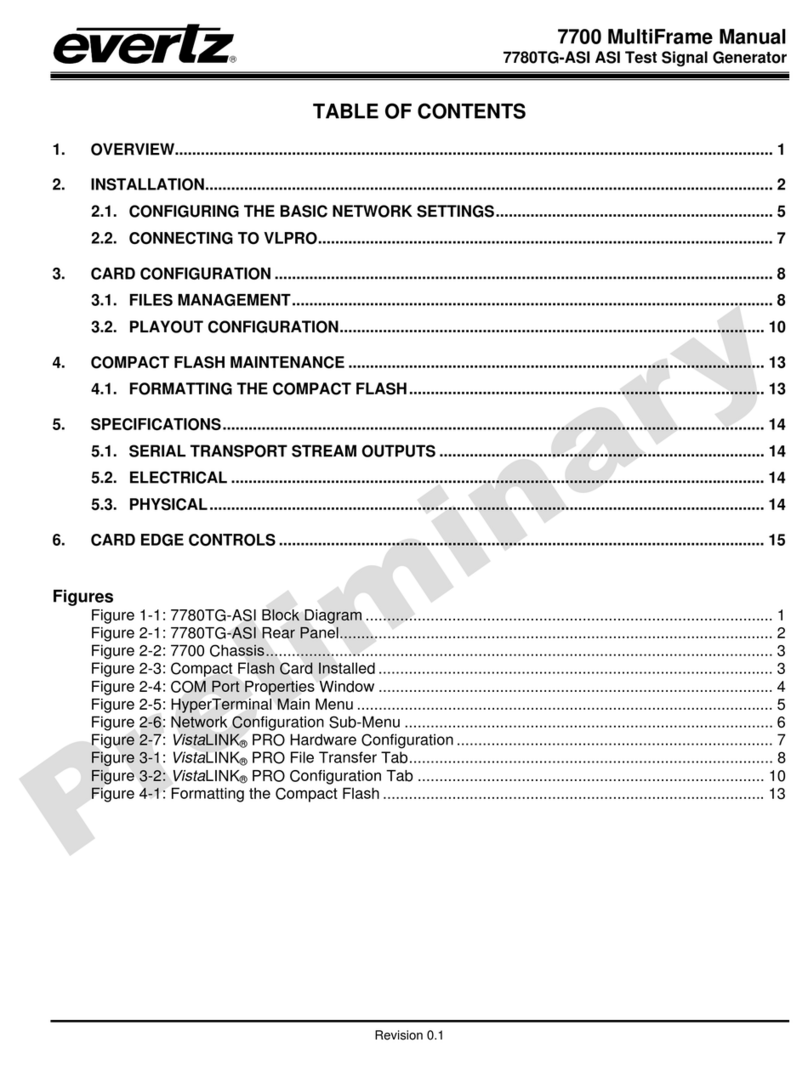 evertz 7700 Series Manuel utilisateur