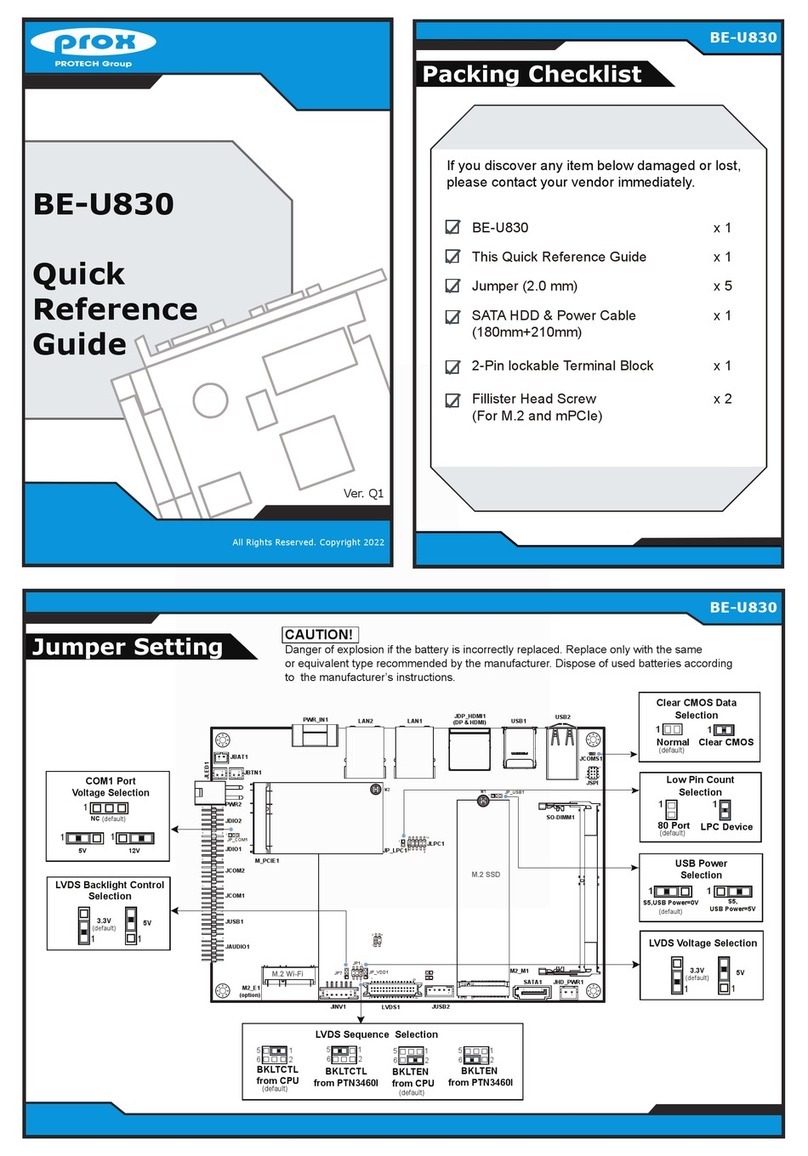 ProX BE-U830 Manuel utilisateur