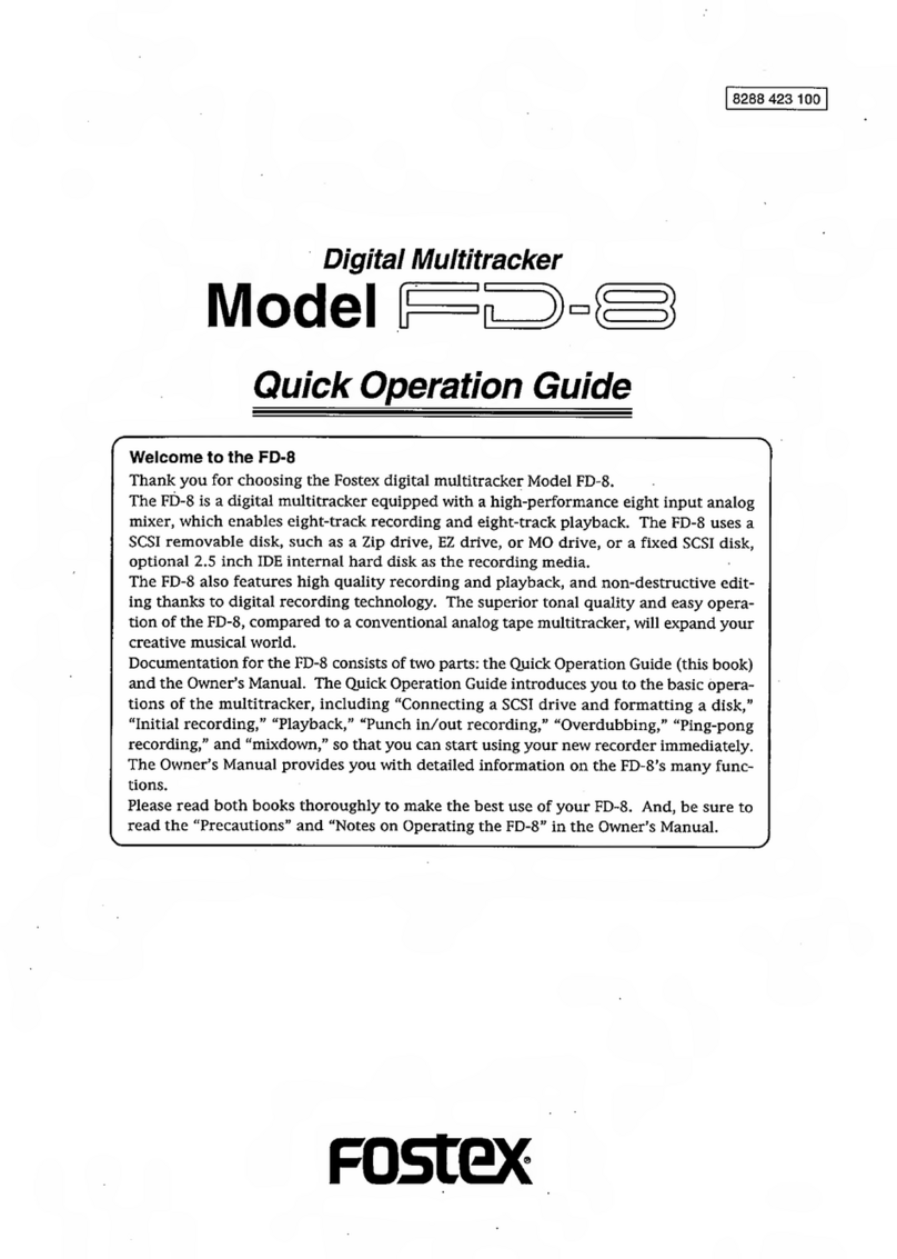 Fostex FD-8 Guide de l'utilisateur