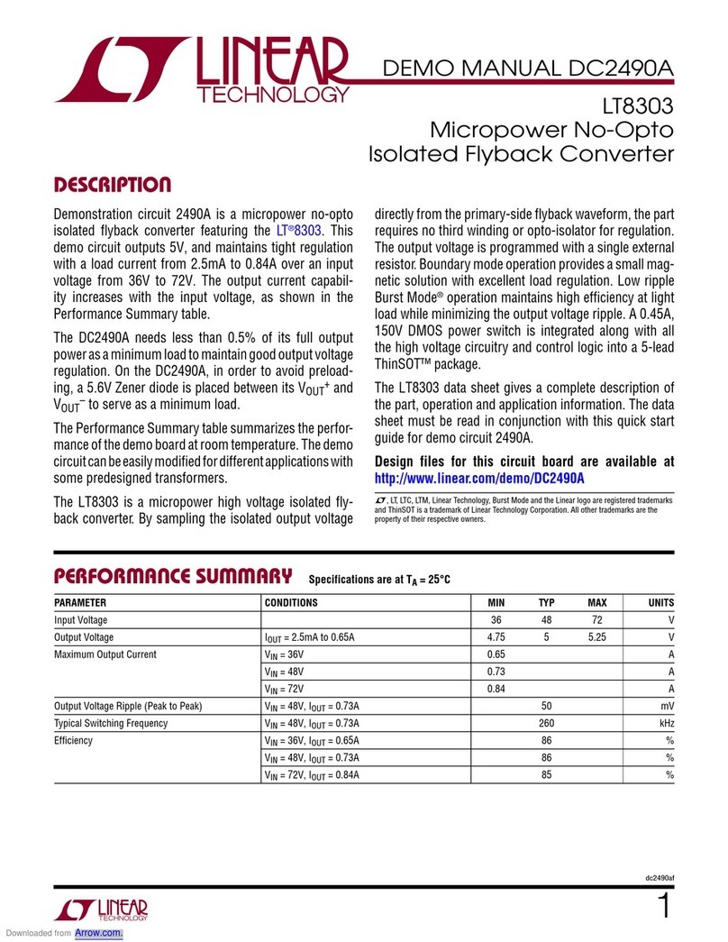 Linear Technology DC2490A Guide de configuration rapide Linear Technology DC2490A Guide de configuration rapide