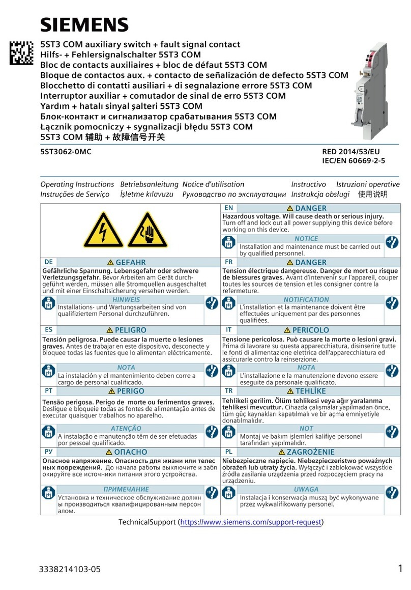 Siemens Sentron 5ST3 COM Manuel utilisateur