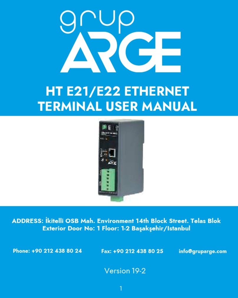 GRUP ARGE HT E21 Manuel utilisateur