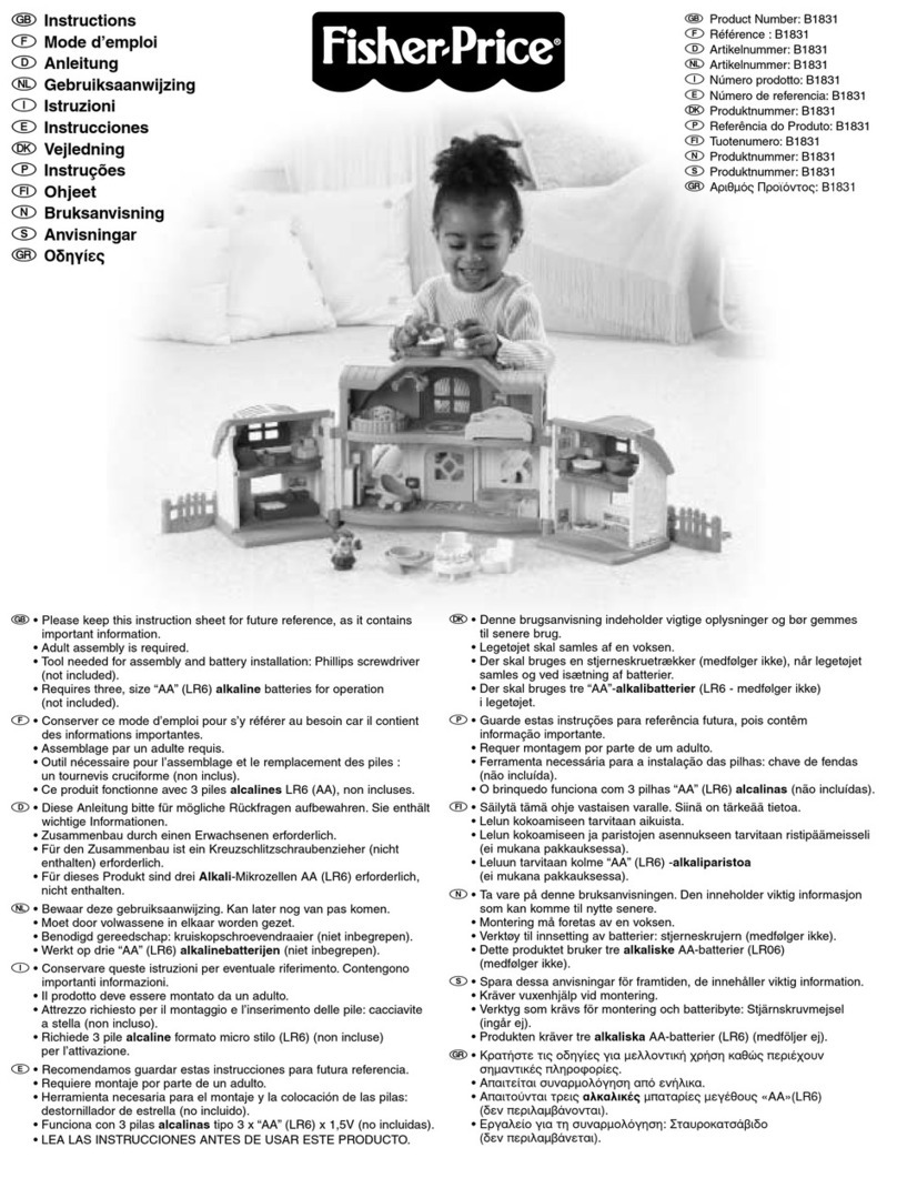 Fisher-Price B1831 Manuel utilisateur Fisher-Price B1831 Manuel utilisateur