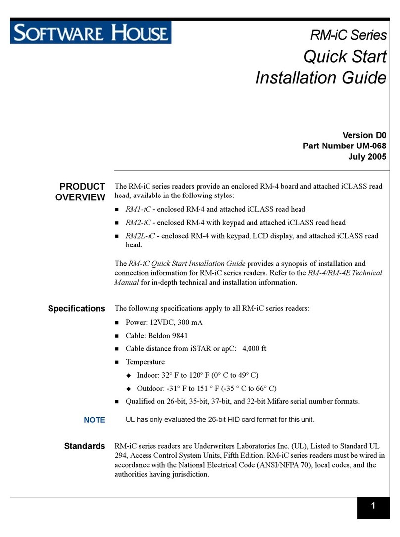 Software House RM-iC Series Mode d’emploi