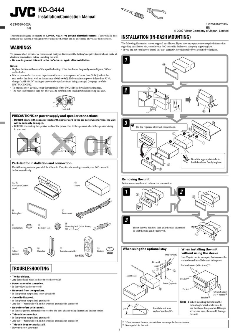 JVC KD-G444 Mode d’emploi