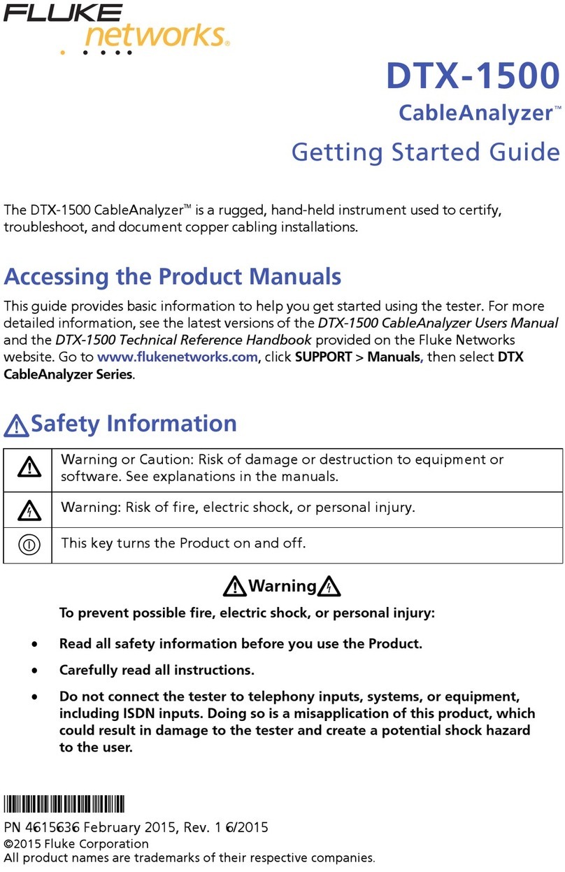 Fluke CableAnalyzer DTX-1500 Manuel utilisateur