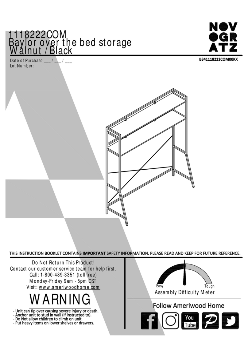 Ameriwood HOME NOVOGRATZ 1118222COM Manuel utilisateur Ameriwood HOME NOVOGRATZ 1118222COM Manuel utilisateur