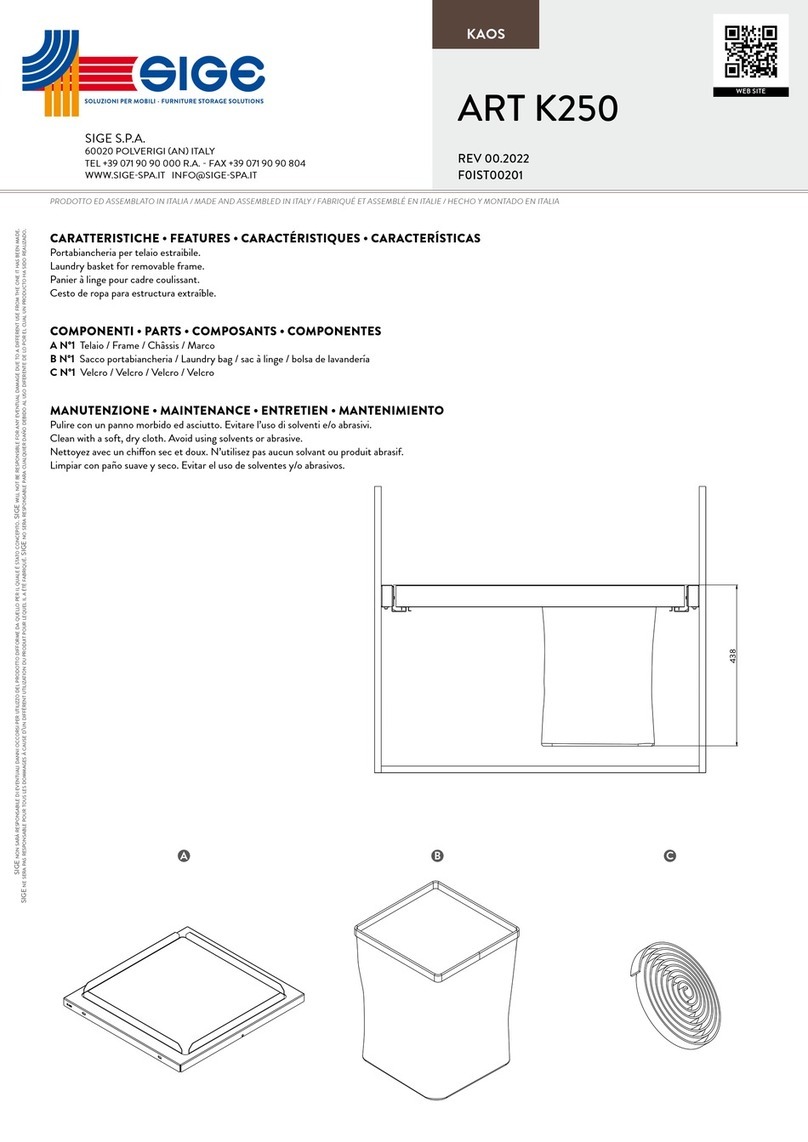 SIGE ART K250 Manuel utilisateur SIGE ART K250 Manuel utilisateur