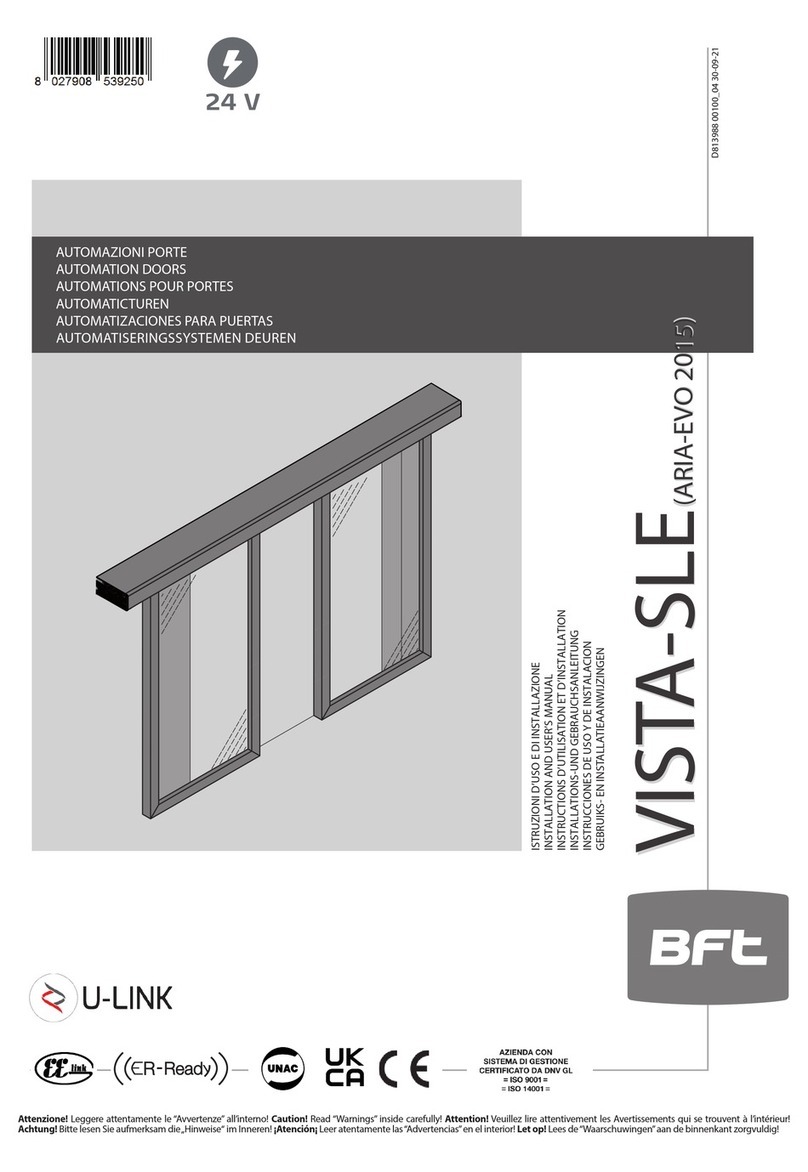 BFT VISTA-SLE Manuel utilisateur