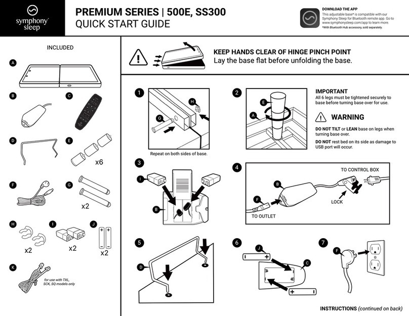 Symphony sleep PREMIUM Series Manuel utilisateur