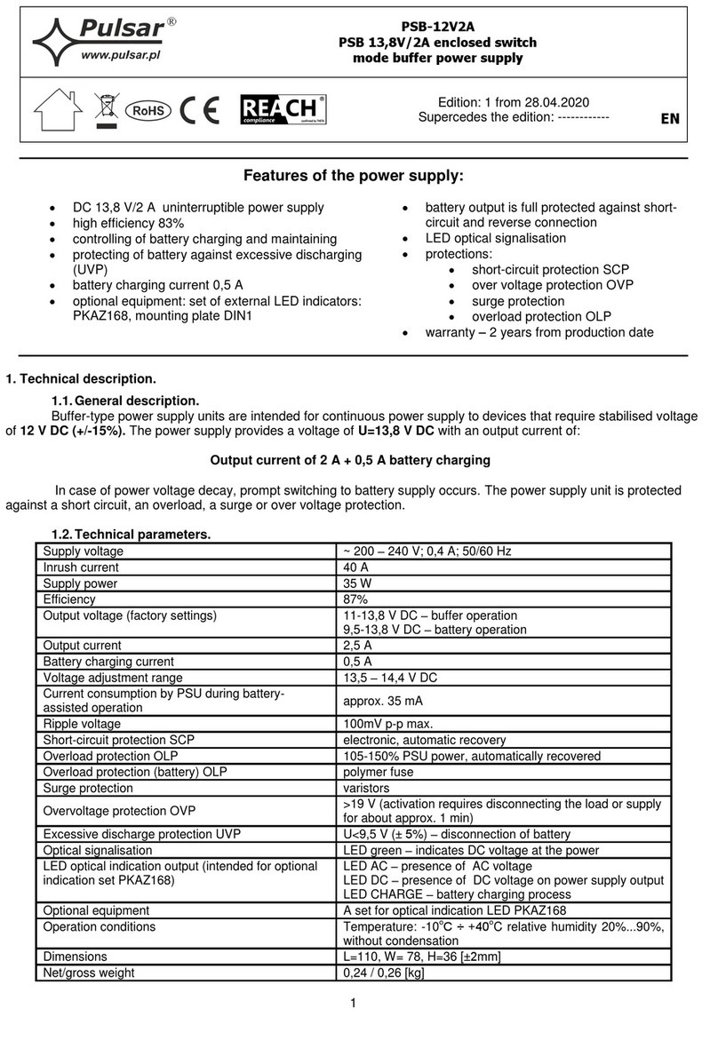 Pulsar PSB-12V2A Manuel utilisateur