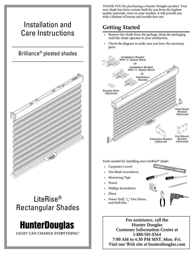 HunterDouglas Brilliance Manuel d'utilisation
