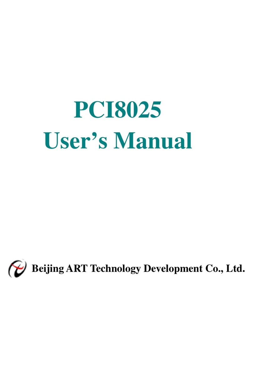 ART Technology Development PCI8025 Manuel utilisateur
