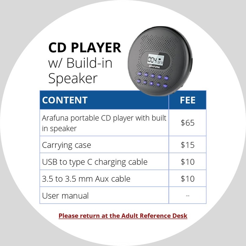 Arafuna CD5189B Manuel utilisateur