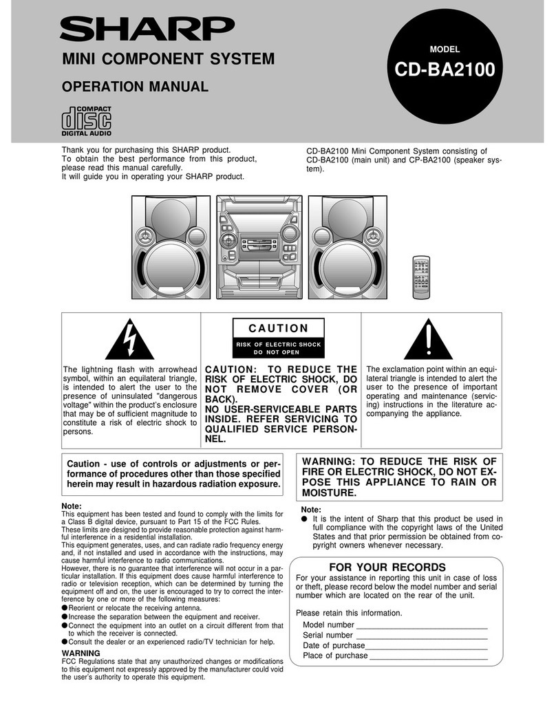 Sharp CP-BA2100 Manuel utilisateur