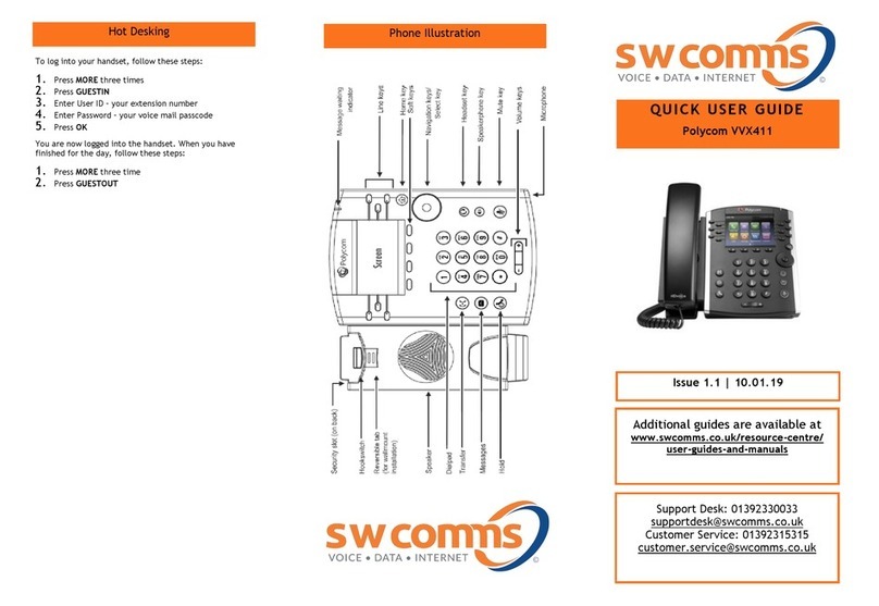 Polycom VVX 411 Manuel d'instructions