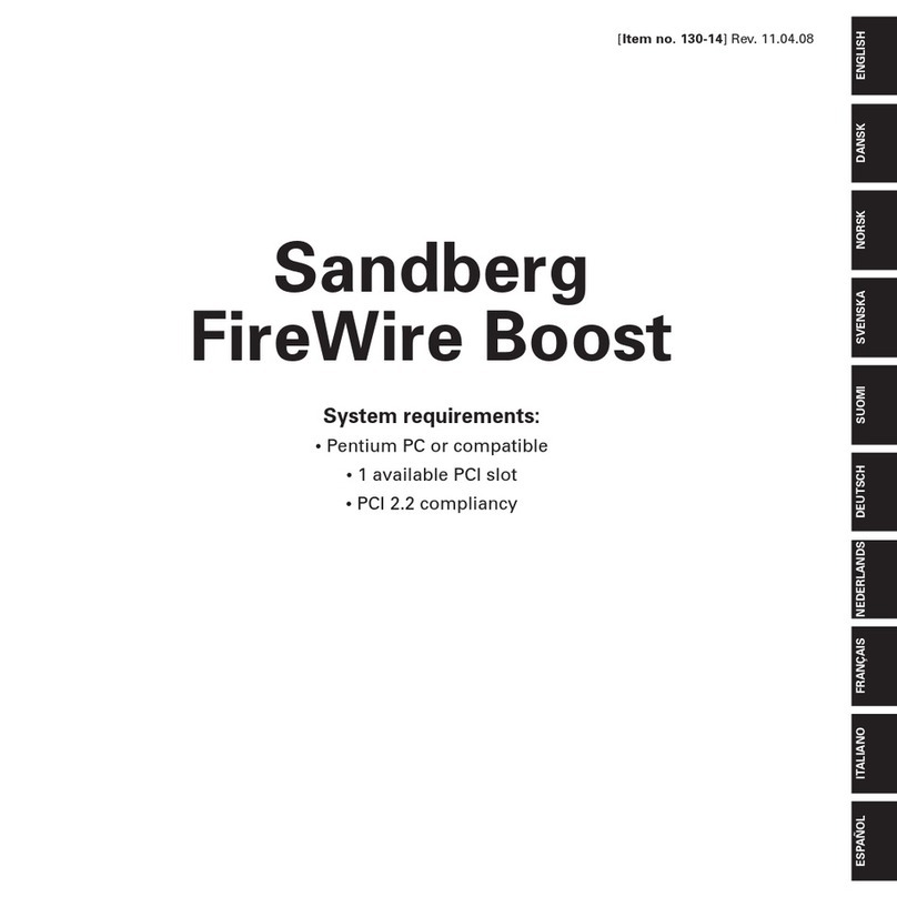 Sandberg FireWire Boost Manuel utilisateur