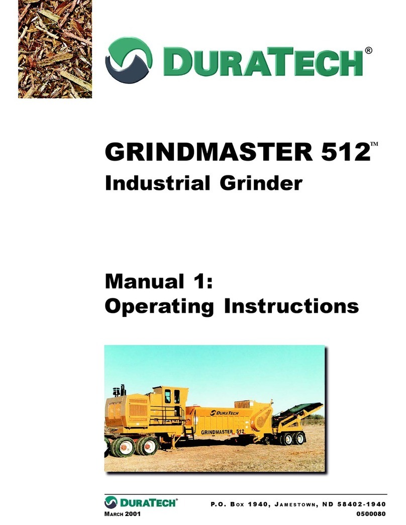 Duratech GRINDMASTER 512 Manuel utilisateur