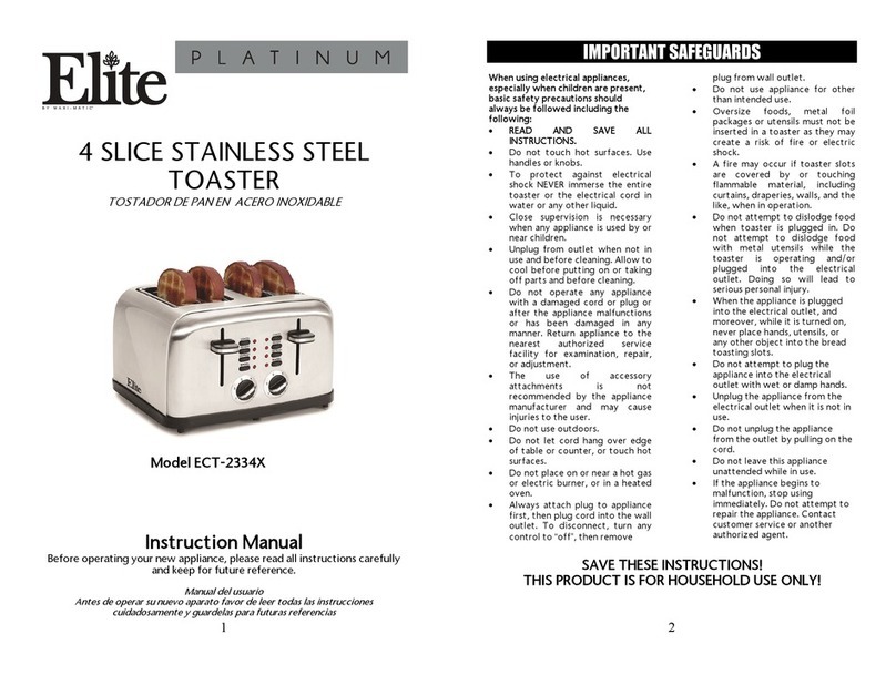 Maxi-matic Elite PLATINUM ECT-2334X Manuel utilisateur