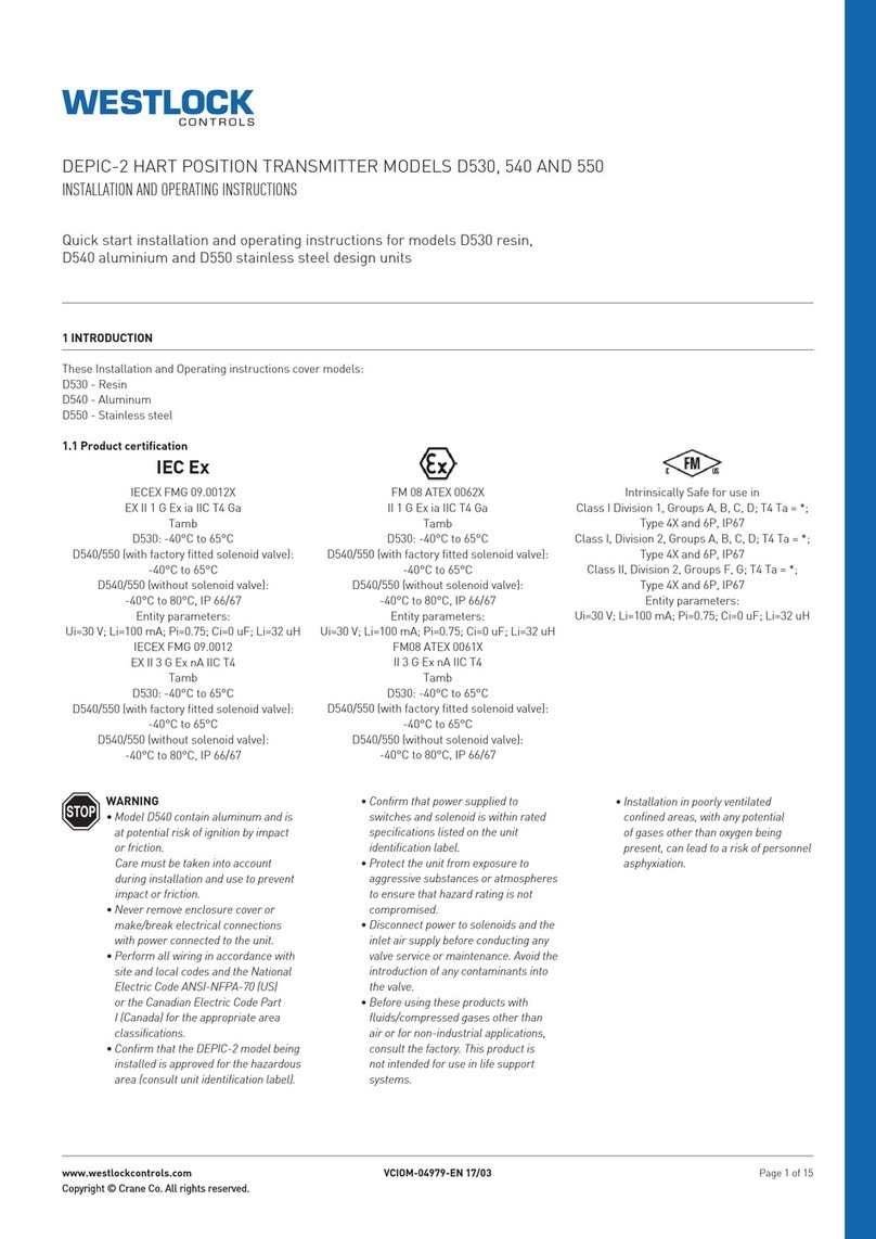 Westlock DEPIC-2 Manuel utilisateur Westlock DEPIC-2 Manuel utilisateur