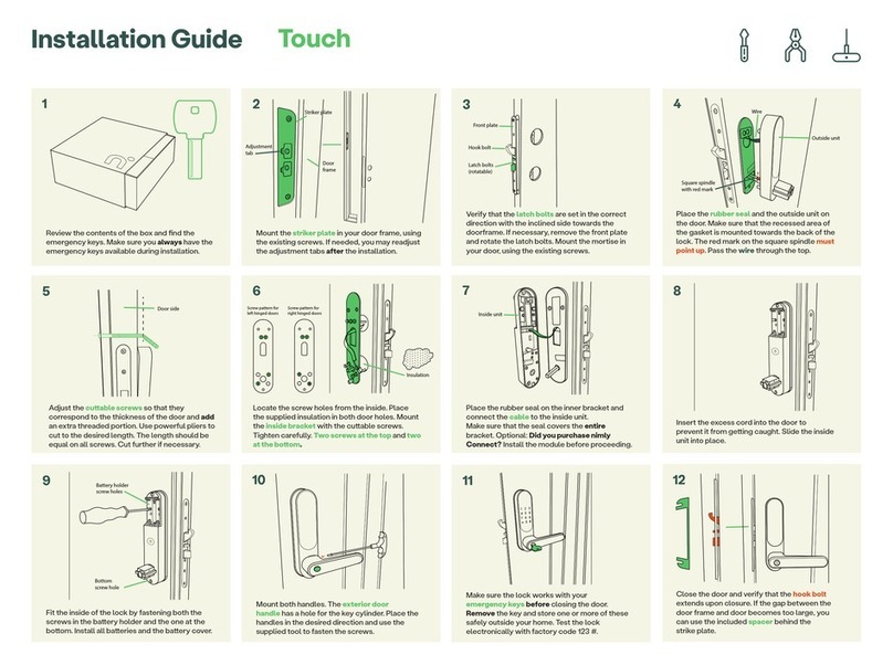 nimly Touch Manuel utilisateur