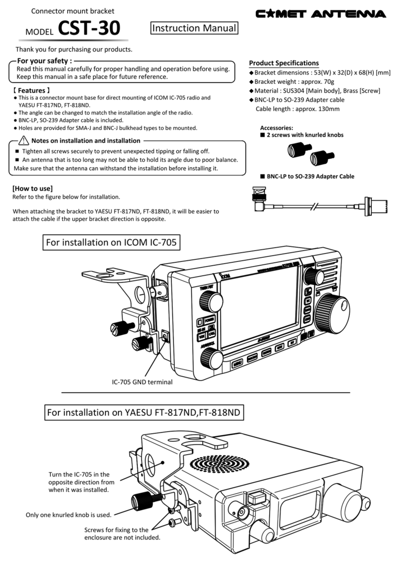 Comet Antenna CST-30 Manuel utilisateur