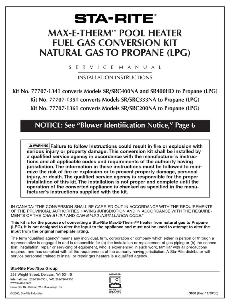 STA-RITE MAX-E-THERM 77707-1341 Manuel utilisateur