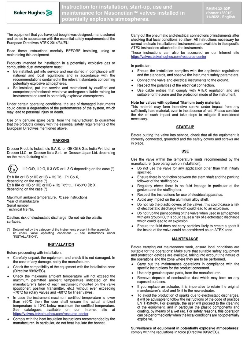Baker Hughes Masoneilan Mode d’emploi