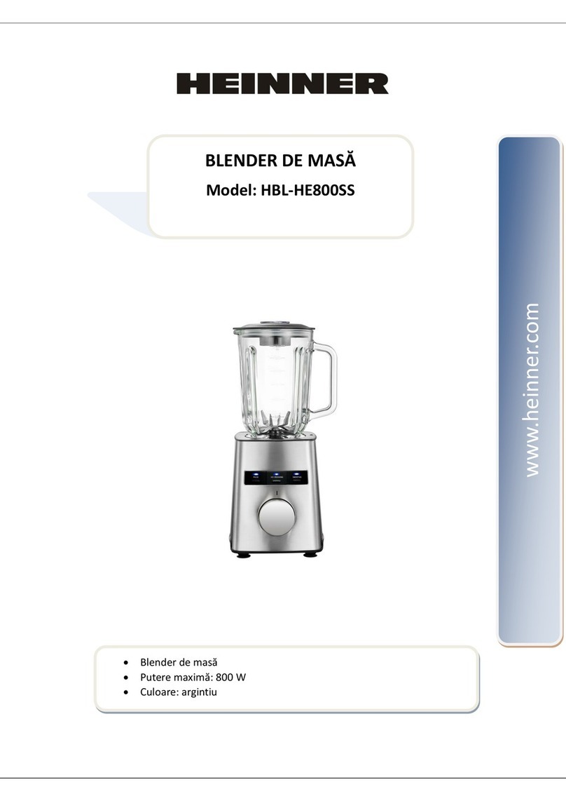 Heinner HBL-HE800SS Manuel utilisateur Heinner HBL-HE800SS Manuel utilisateur